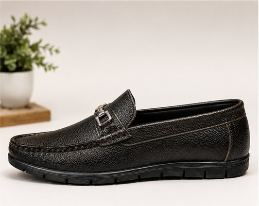 Premium Black Loafers for Men | Casual & Party Wear Slip-On Shoes