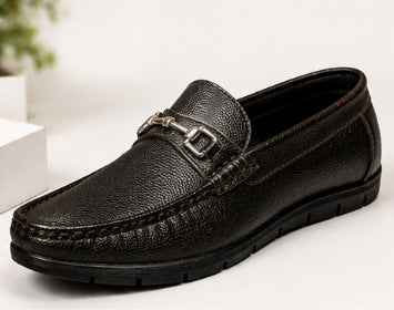 Premium Black Loafers for Men | Casual & Party Wear Slip-On Shoes
