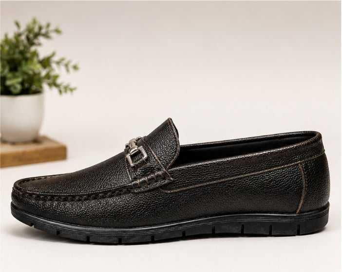 Premium Black Loafers for Men | Casual & Party Wear Slip-On Shoes