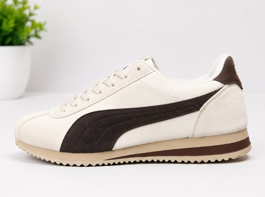 Puma Style Casual Sneakers for Men – Cream/Brown