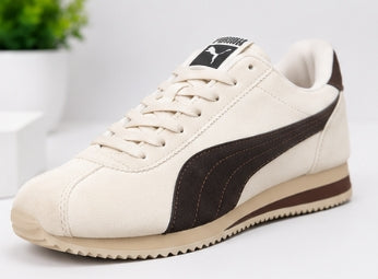 Puma Style Casual Sneakers for Men – Cream/Brown