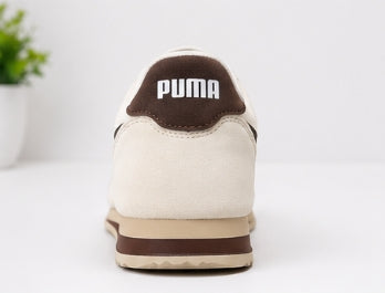Puma Style Casual Sneakers for Men – Cream/Brown