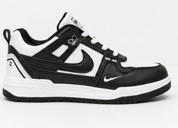Trendy Chunky Sneakers Light Weight-Black/White