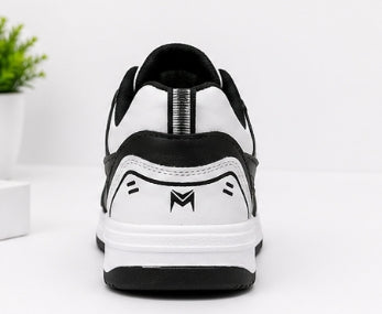 Trendy Chunky Sneakers Light Weight-Black/White