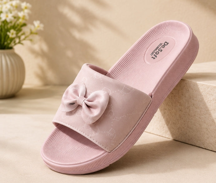 Women’s Soft Bow Slide Slippers