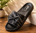 Women’s Black Bow Casual Sliders